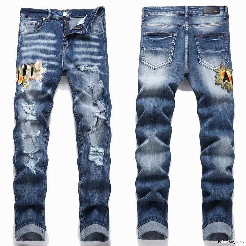 AMIRI Ripped Embroidered Jeans