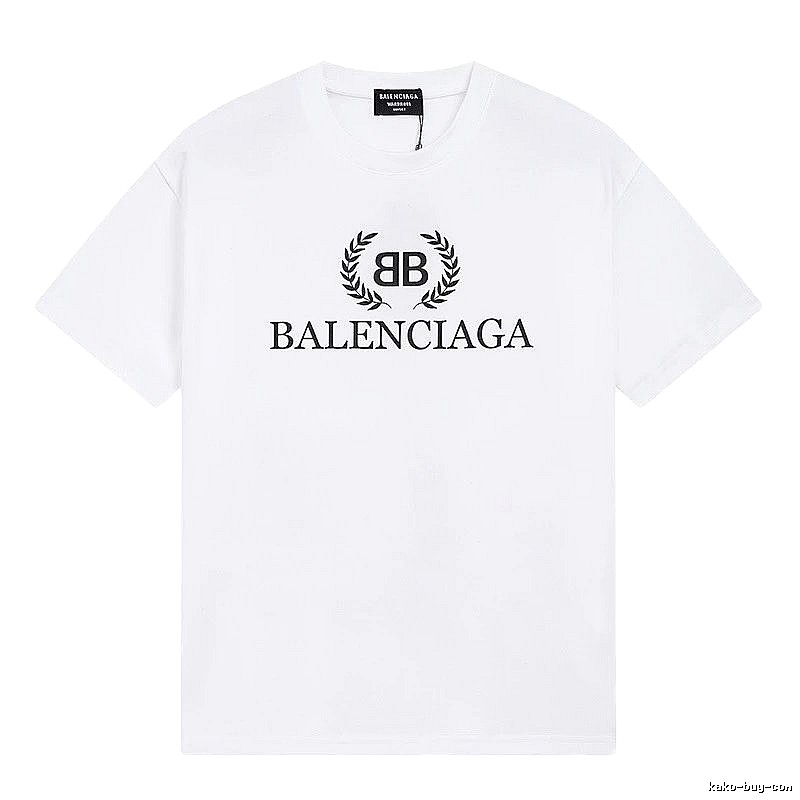 Balenciaga Printed Simple White T-shirt