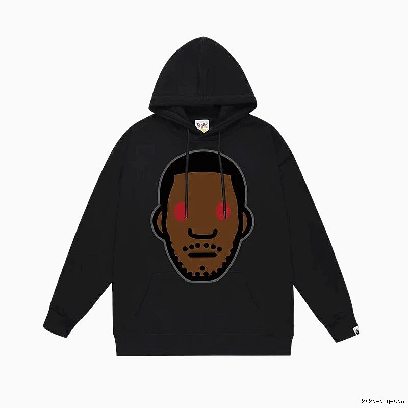 Bape cartoon-style black hoodie