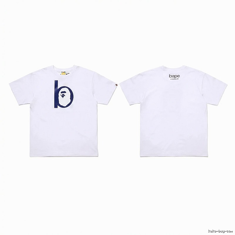 Bape letter trendy white T-shirt