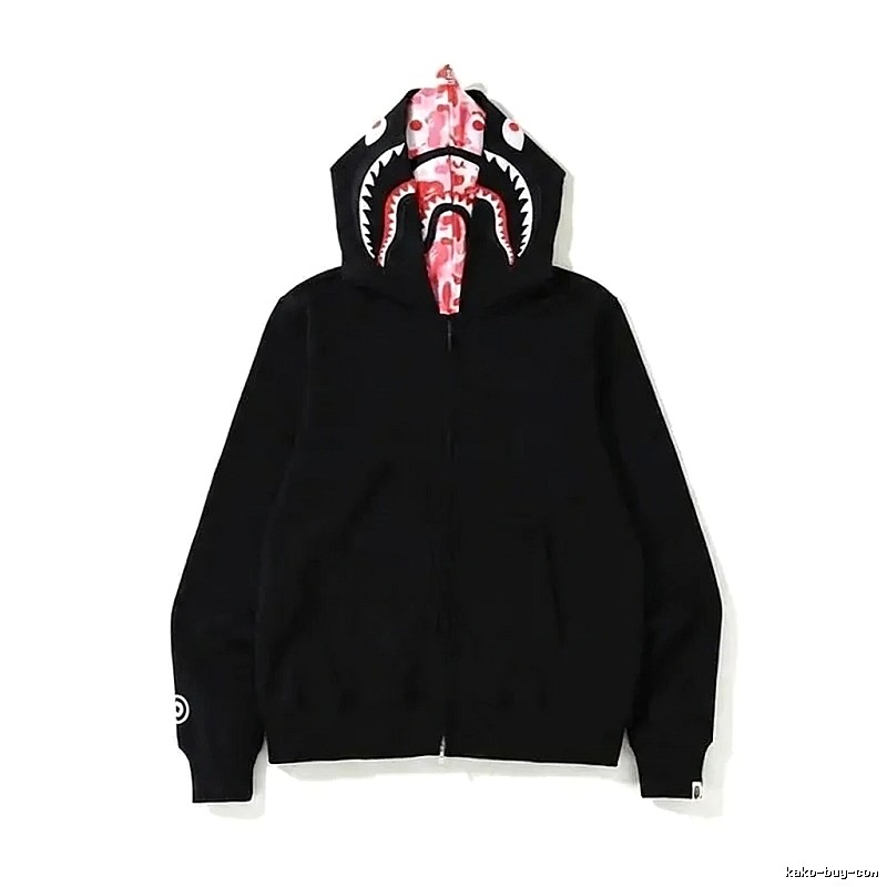 Bape Shark Series Black Streetwear Hoodie