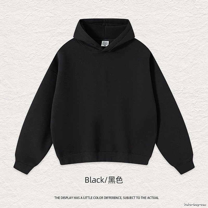 Classic Blank pullover hoodie Black Minimal A for Daily Styling