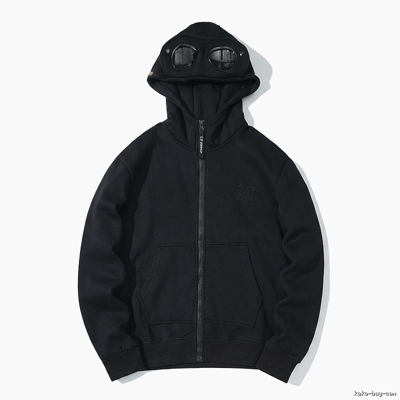 C.P. retro-style black hoodie