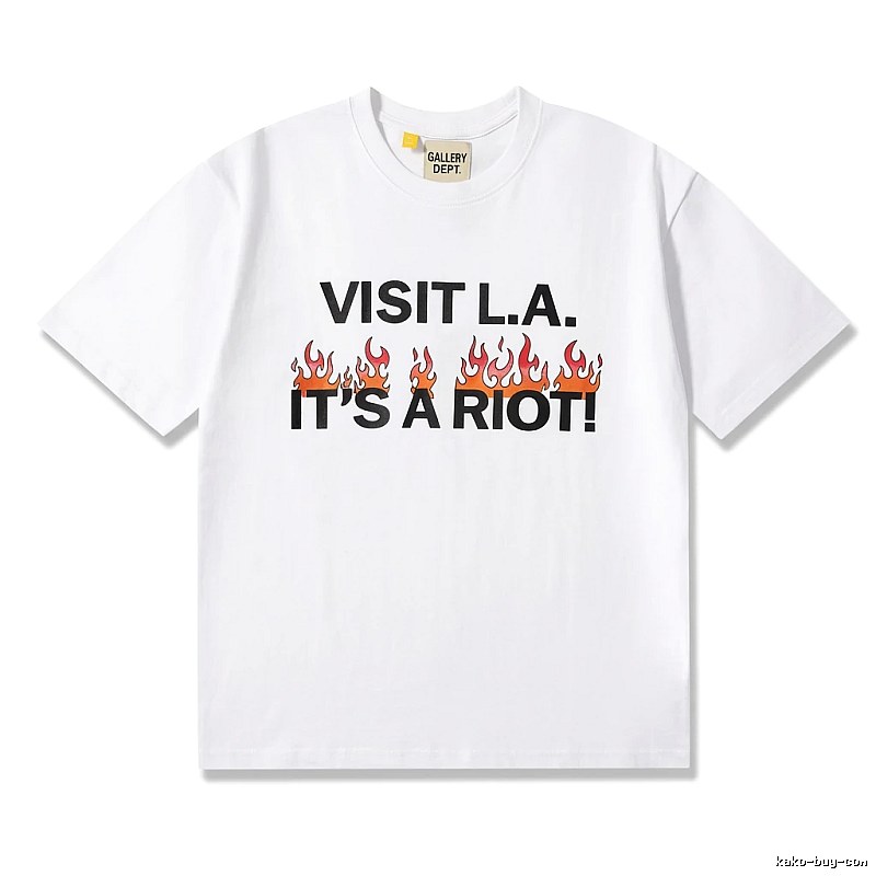 Gallery Dept Flame Print White T-shirt