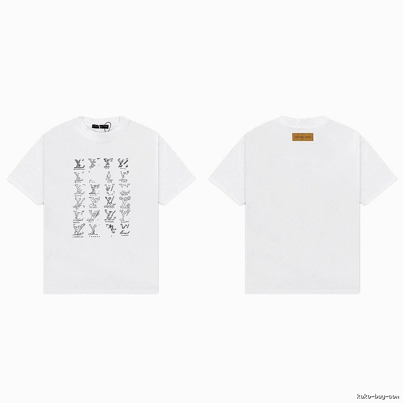 Louis Vuitton Graffiti Trend Style White T-Shirt