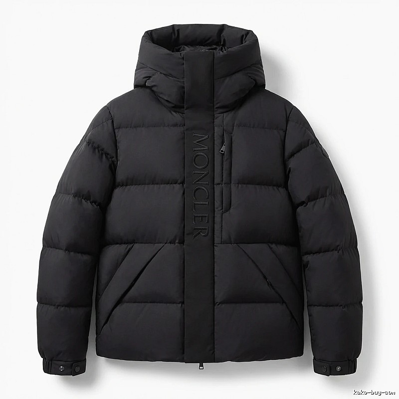 Moncler black minimalist style down jacket