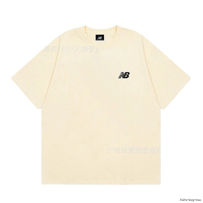 New Balance Casual Minimalist Beige Short-sleeve T-shirt
