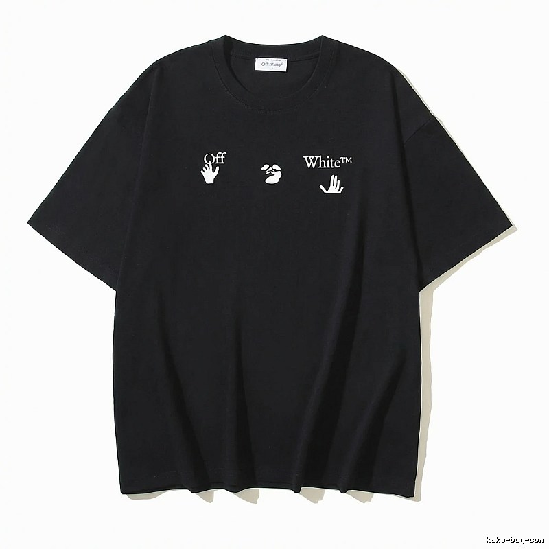 Off-White Gesture Print Black T-shirt