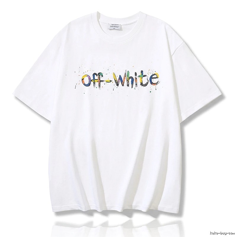 Off-White Graffiti Style White T-shirt