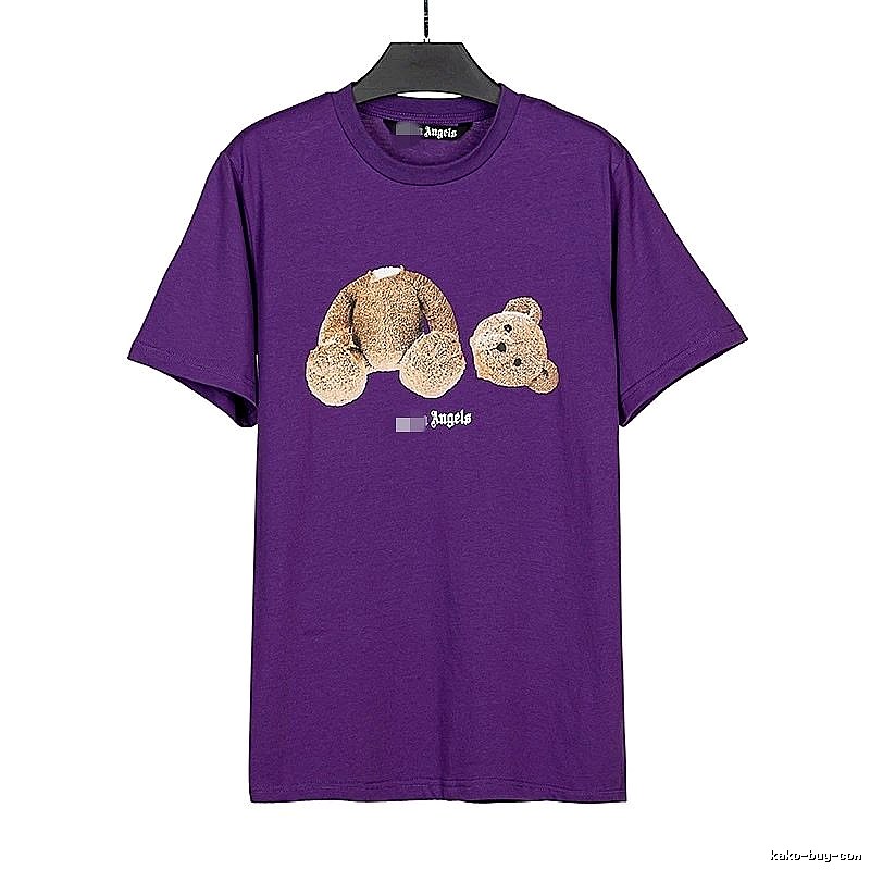 Palm Angels Monogram Bear graphic T-shirt White Colorful Bear for Casual Outfits