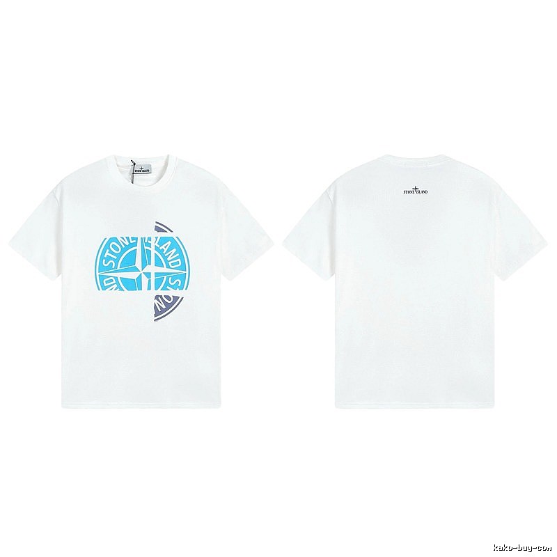 Stone Island Compass Print Cool Trendy Style White T-Shirt