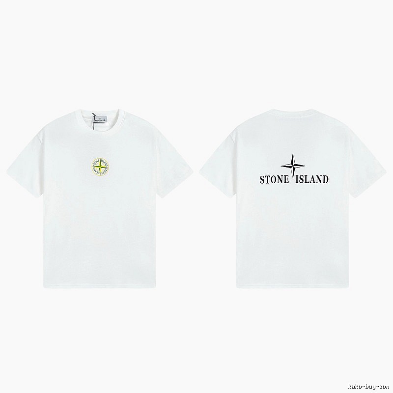 Stone Island Compass Series Street Style White T-Shirt