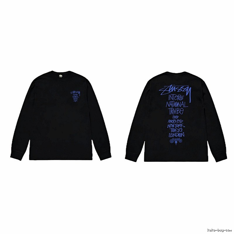 Stussy International Tribal Style Black Long-sleeve