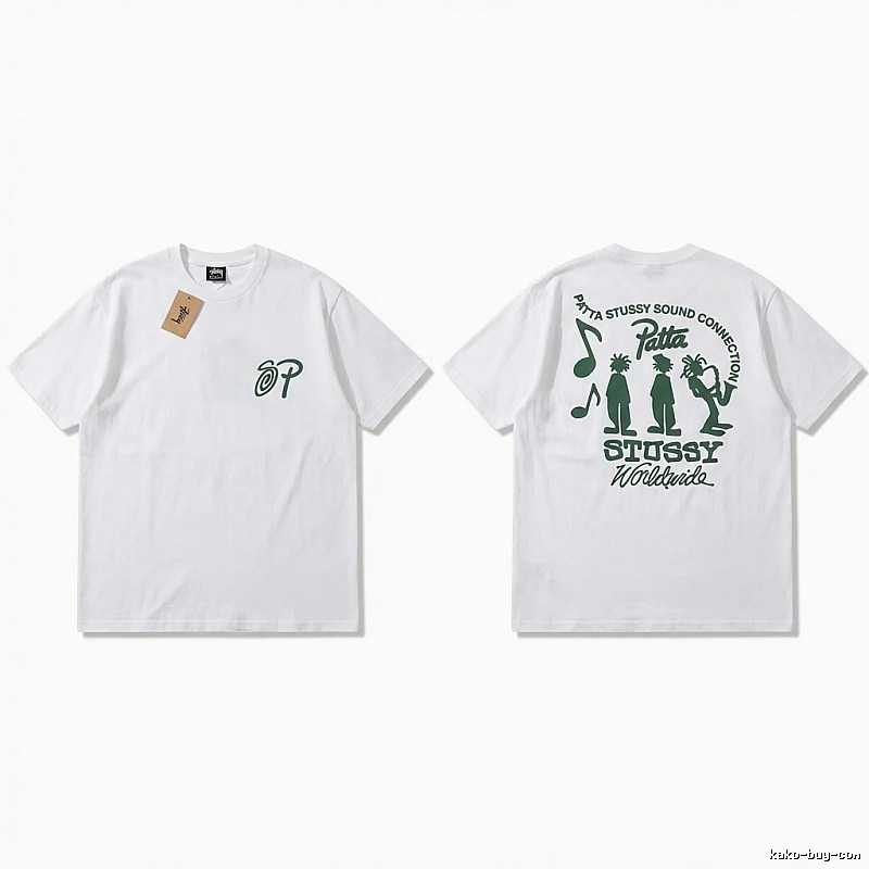 Stussy Music Print White T-shirt