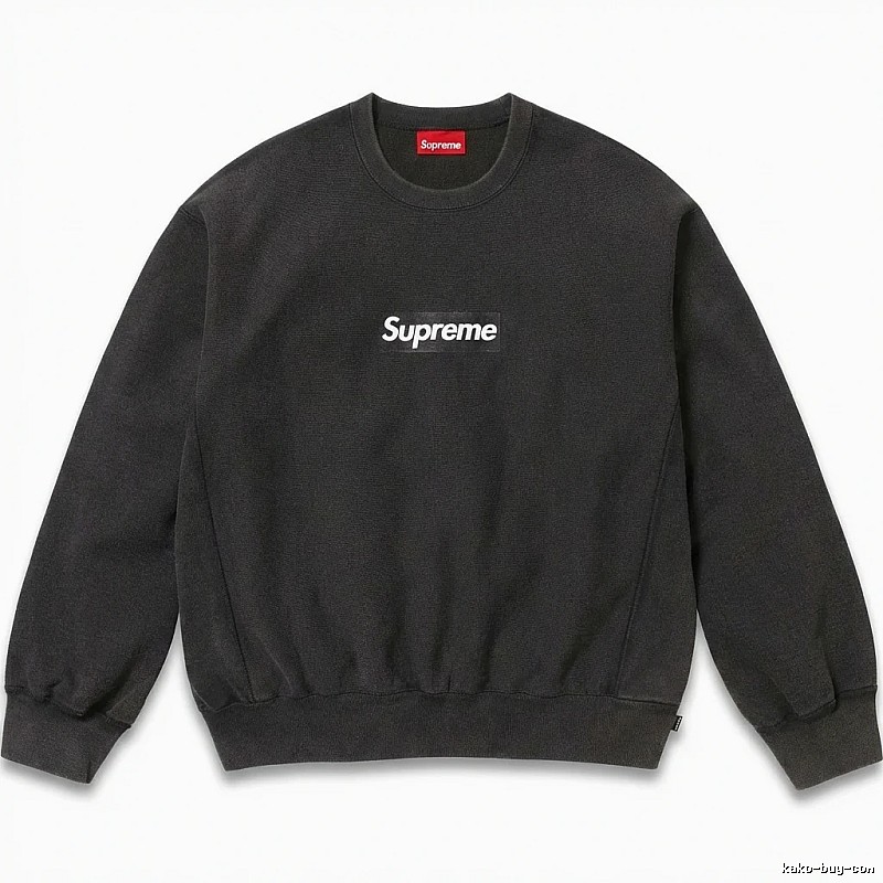 Supreme classic minimalist style black sweatshirt