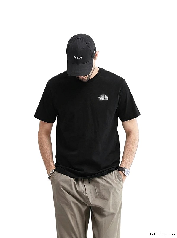 The North Face simple style black T-shirt