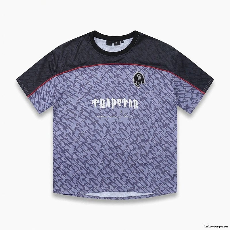 Trapstar Dark Purple and Black Short-sleeve