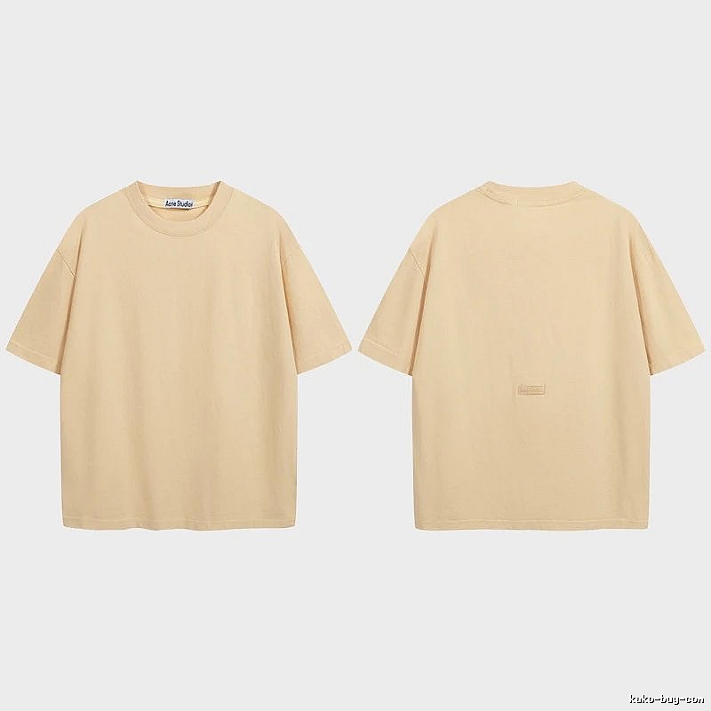 Acne Studios 2090-80 Yellow Style Ac908040 Stockholm Logo T-Shirt Match Day