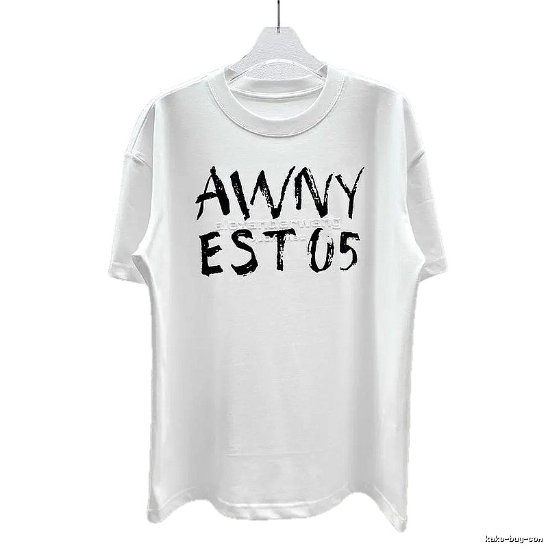 Alexander Wang Graffiti Letter Street Style White T-Shirt