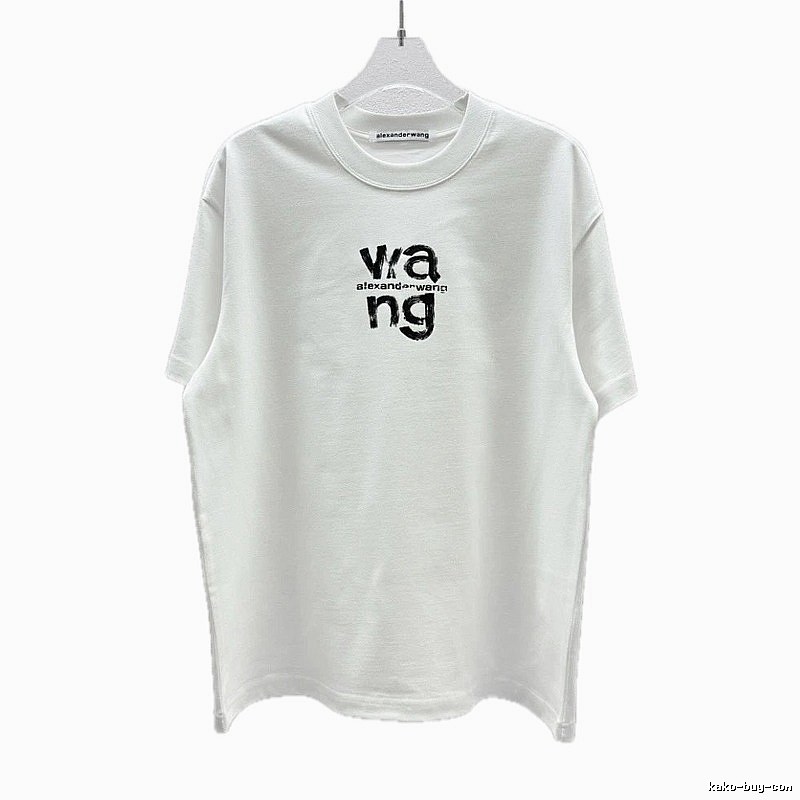 Alexander Wang Letter Print Streetwear White T-Shirt
