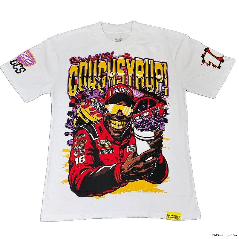 ALOCS Racing Graffiti American Street Style White T-Shirt