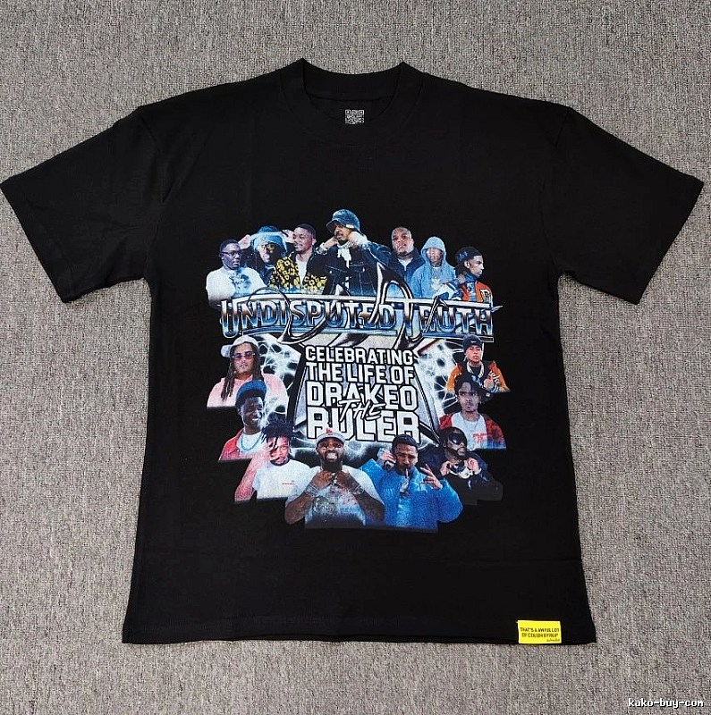 American Streetwear Brand Vintage Hip-hop Style Black T-Shirt