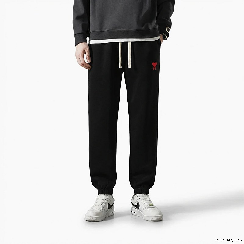 AMI & Easy trendy brand black sweatpants