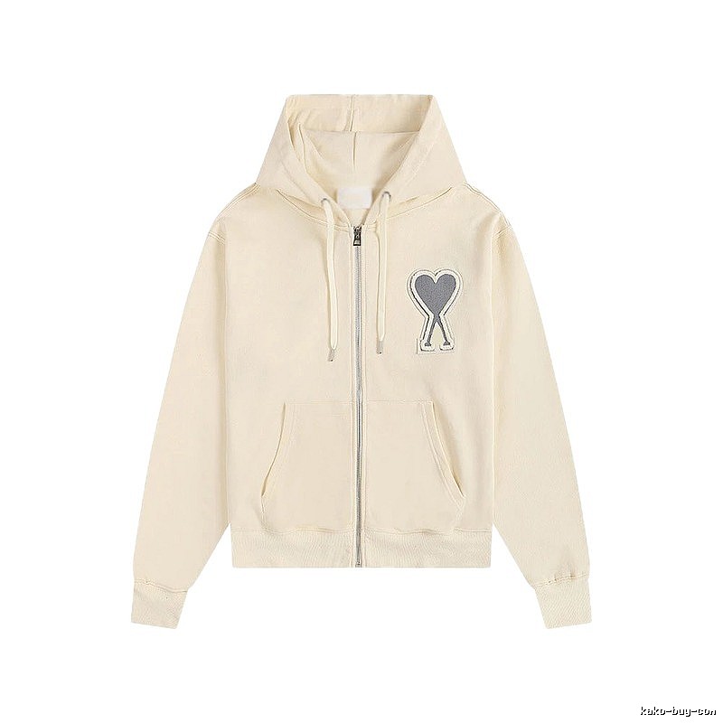 AMI Love Embroidered Cream Sweatshirt