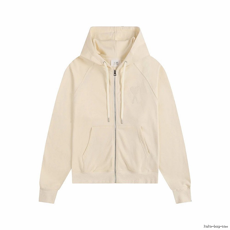 AMI Love Minimalist Style Beige Sweatshirt