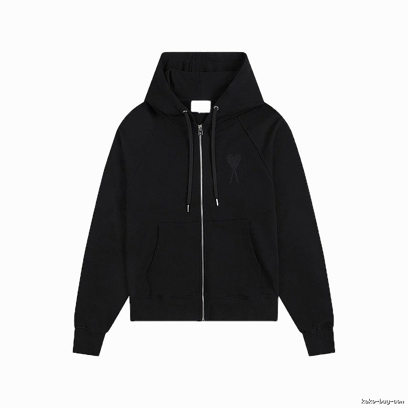 AMI Love Simple Style Black Hoodie
