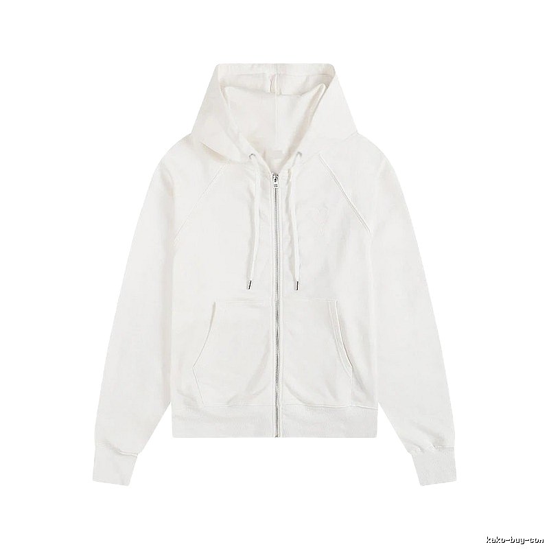 AMI simple style white hoodie