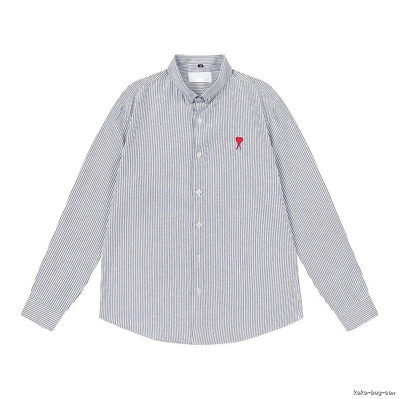 Ami striped minimalist style shirt