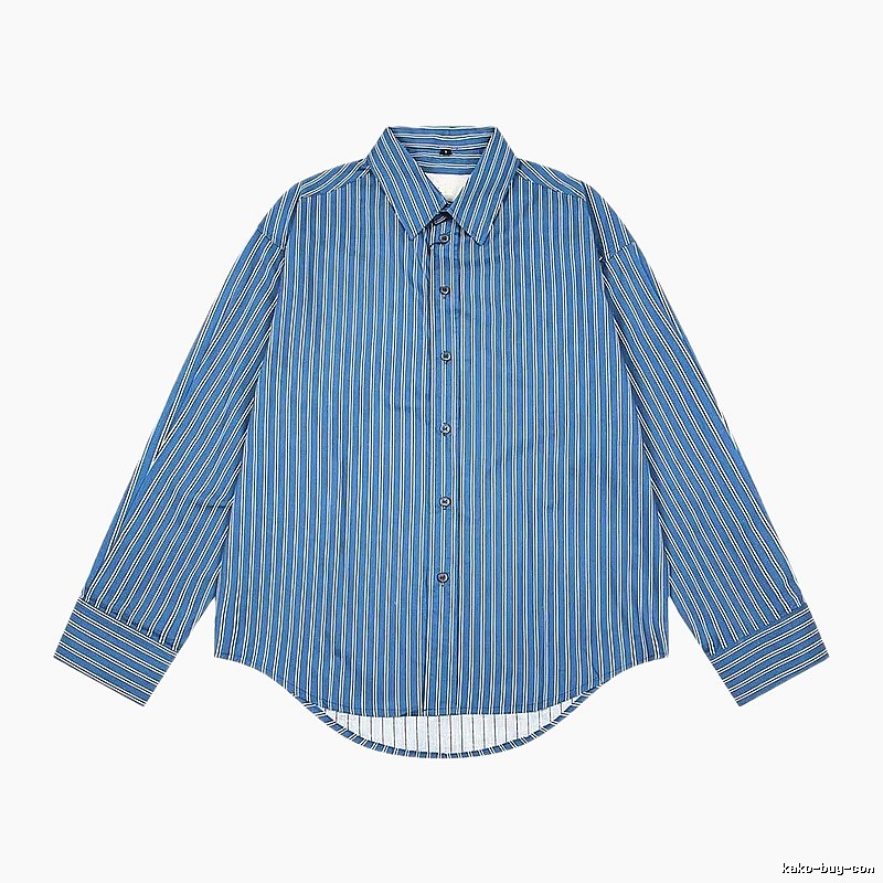 AMI striped retro-style blue shirt