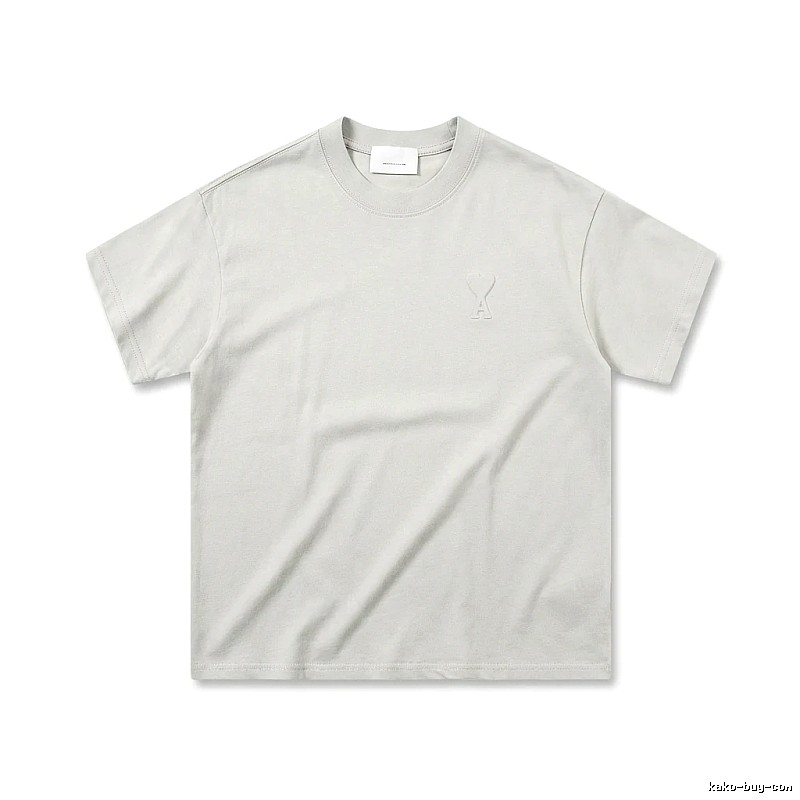 AMI Three-dimensional LOGO Simple White T-shirt