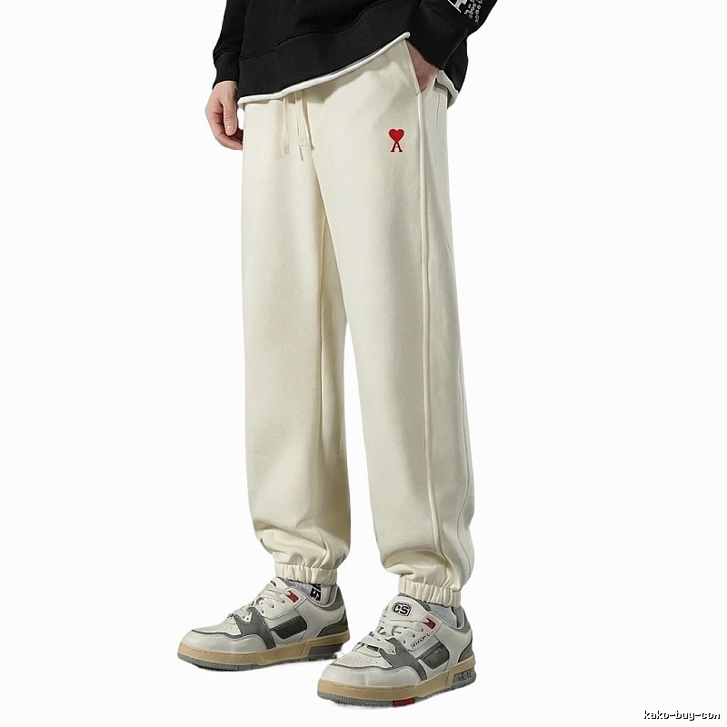 AMI&EASY minimalist style off-white sweatpants