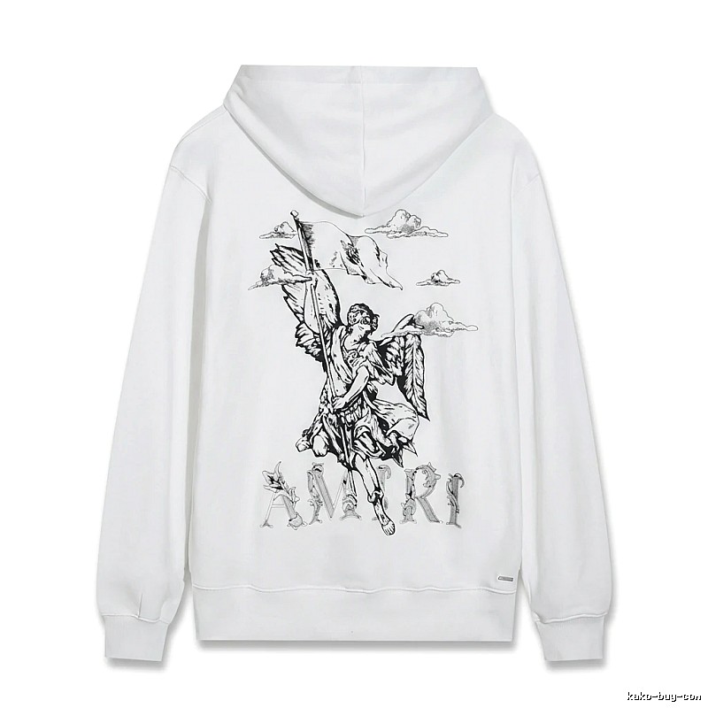 AMIRI Angel Print White Sweatshirt