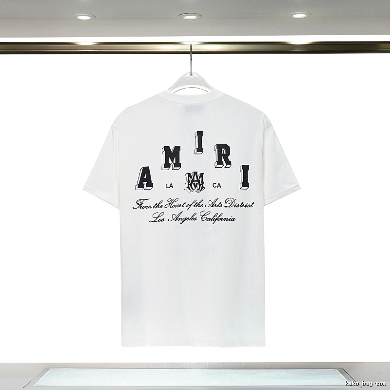 Amiri Daily Graphic T-shirt White Blue Amiri with Visual Detail