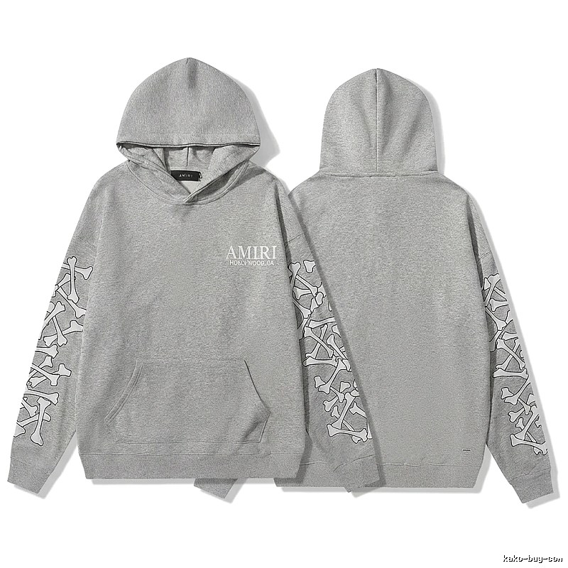 AMIRI gray hoodie with bone print