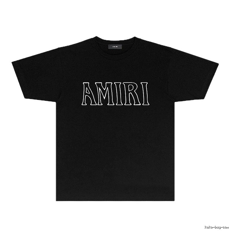 AMIRI minimalist style black T-shirt