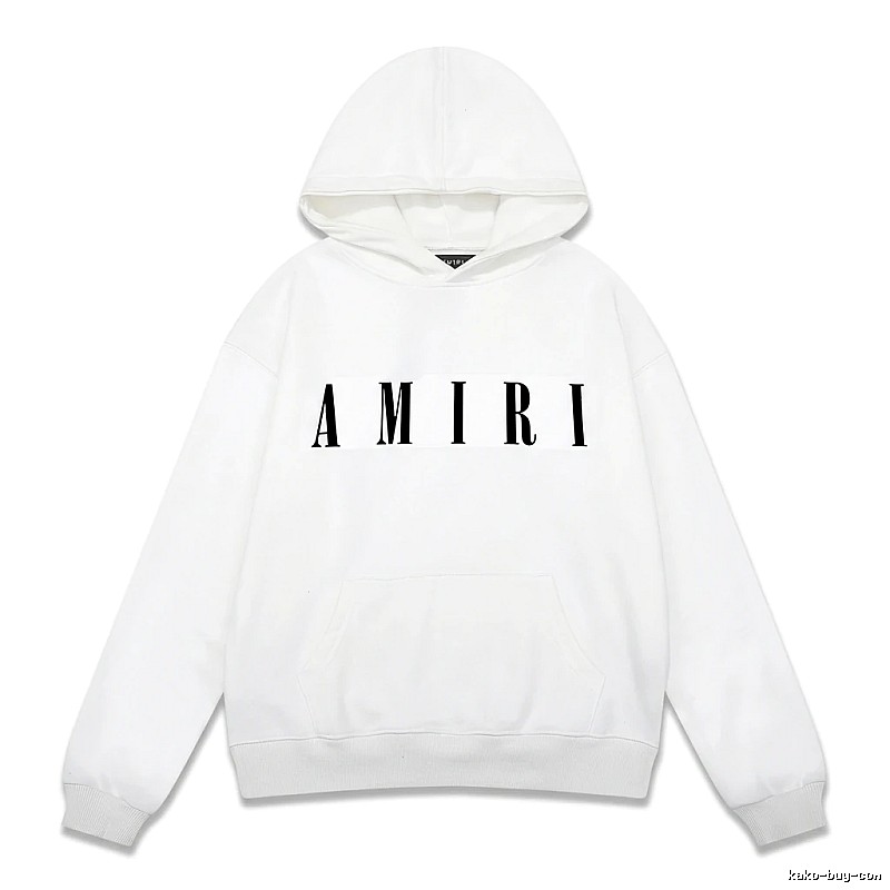 AMIRI minimalist style white hoodie