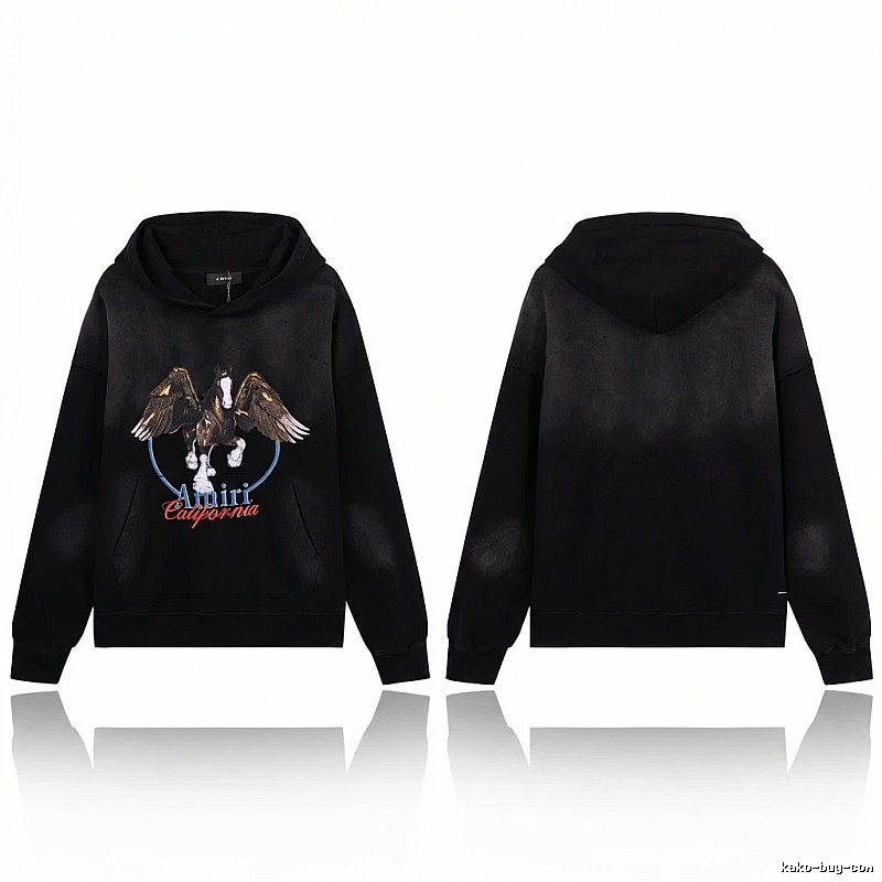 AMIRI Pegasus Retro Black Hoodie