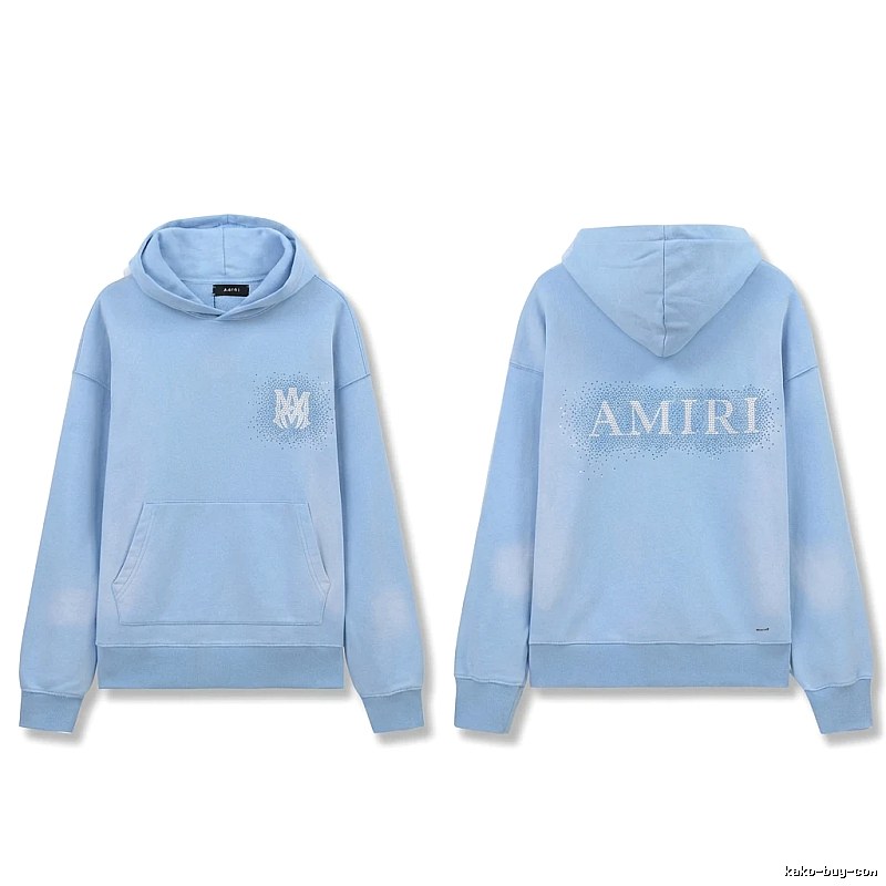 AMIRI Printed Leisure Style Light Blue Sweatshirt