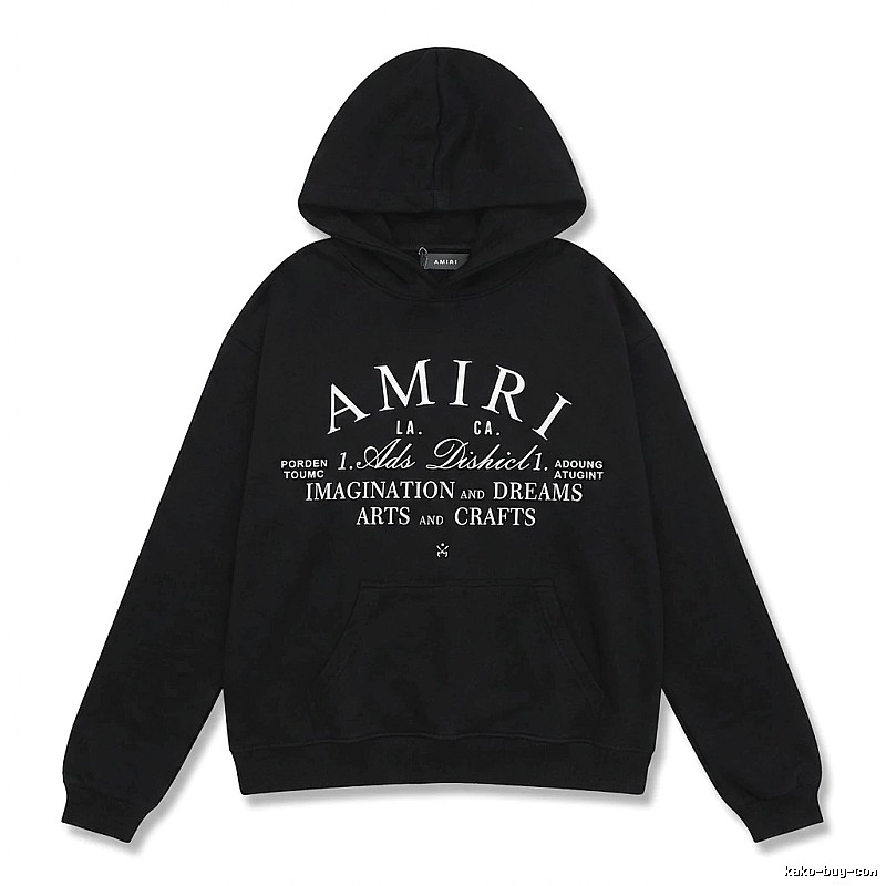 AMIRI retro-style black hoodie