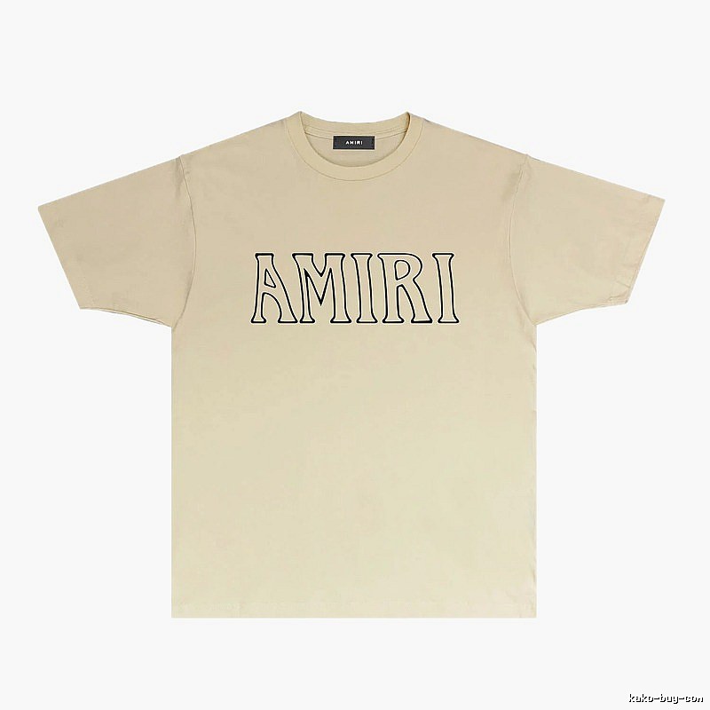 AMIRI simple and fashionable beige T-shirt