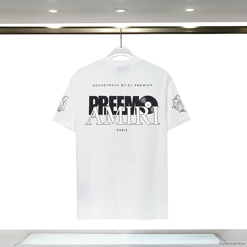 Amiri Sport Graphic T-shirt White Blue Amiri for Warm Weather