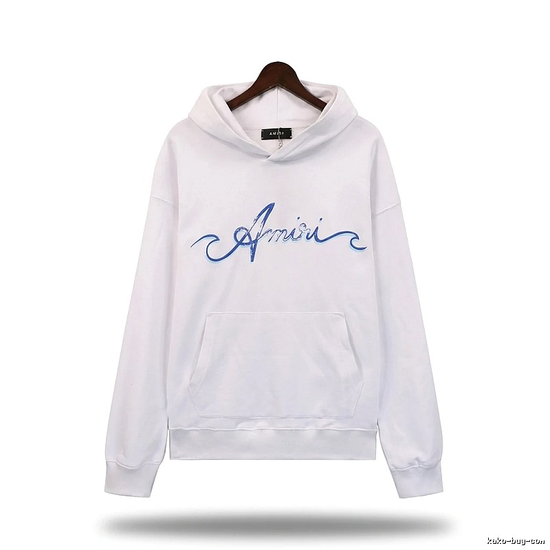 AMIRI white minimalist hoodie