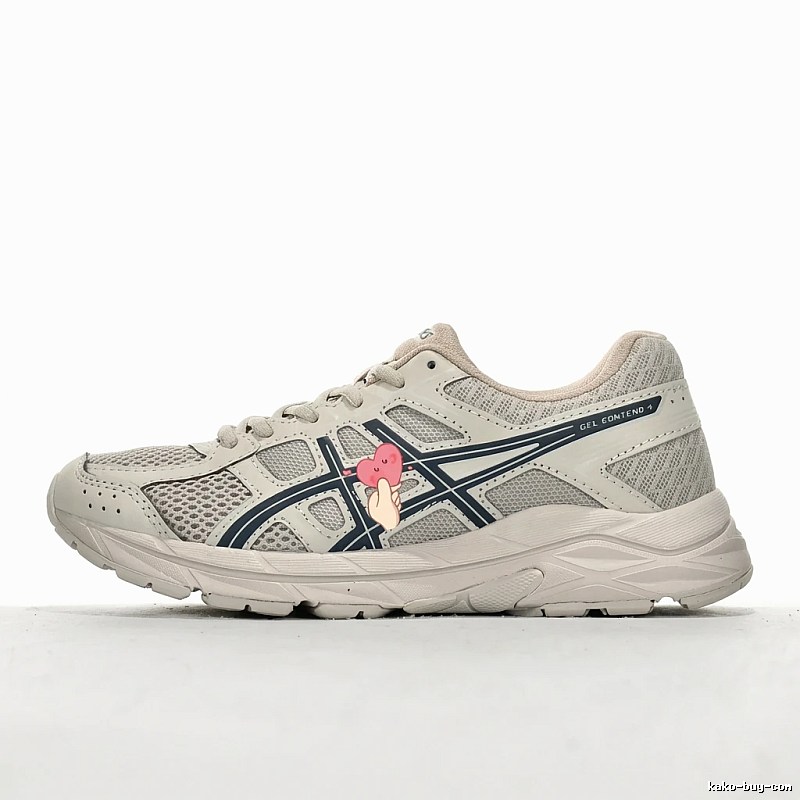 ASICS retro-style light gray running shoes