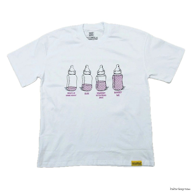 AwfulLot Bottle Print Street Style White T-Shirt