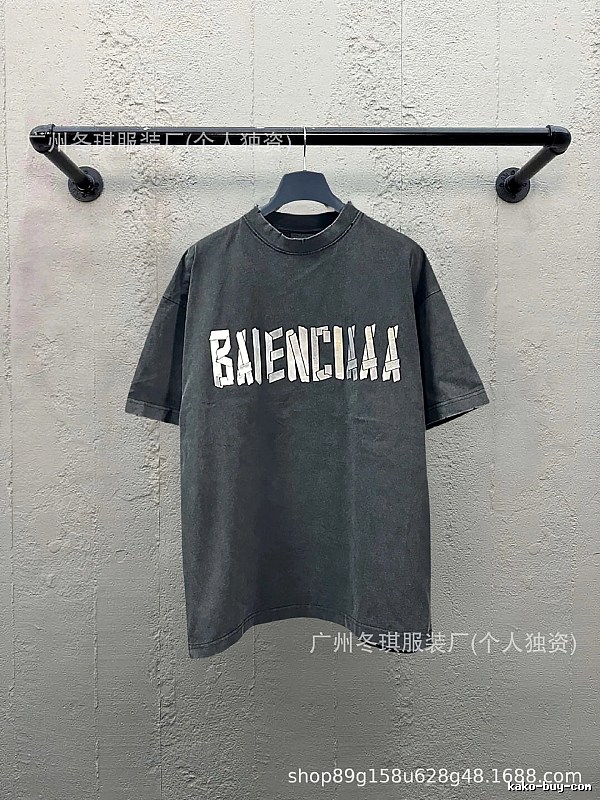 Balenciaga alphabet style black T-shirt