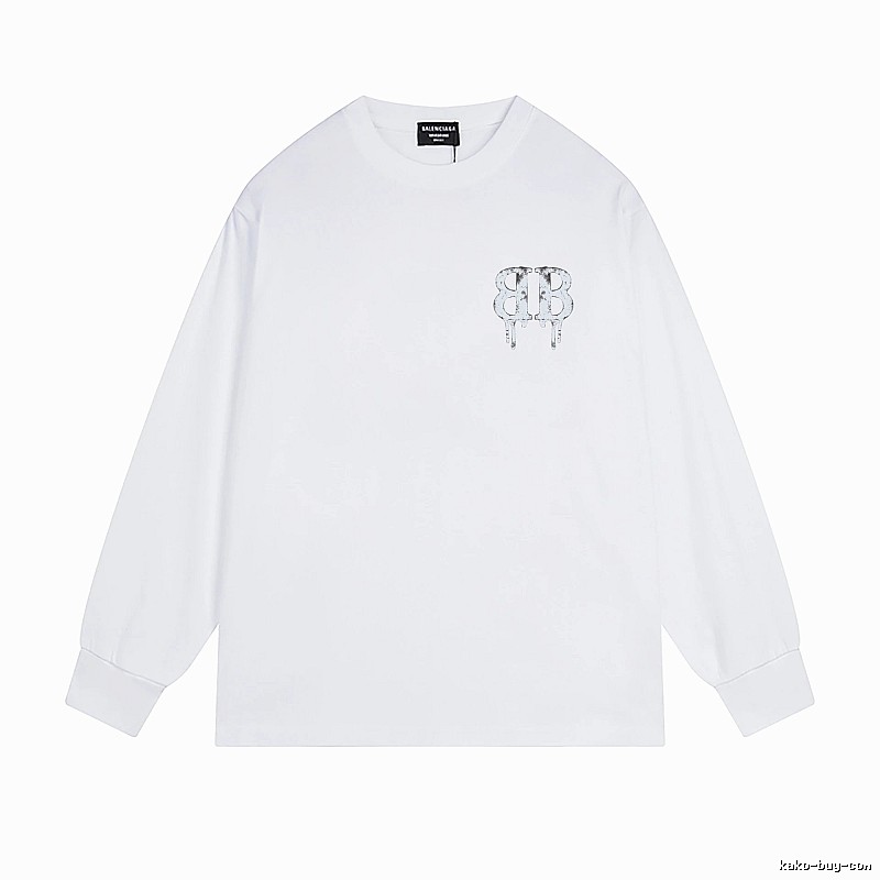 Balenciaga BB-style white sweatshirt